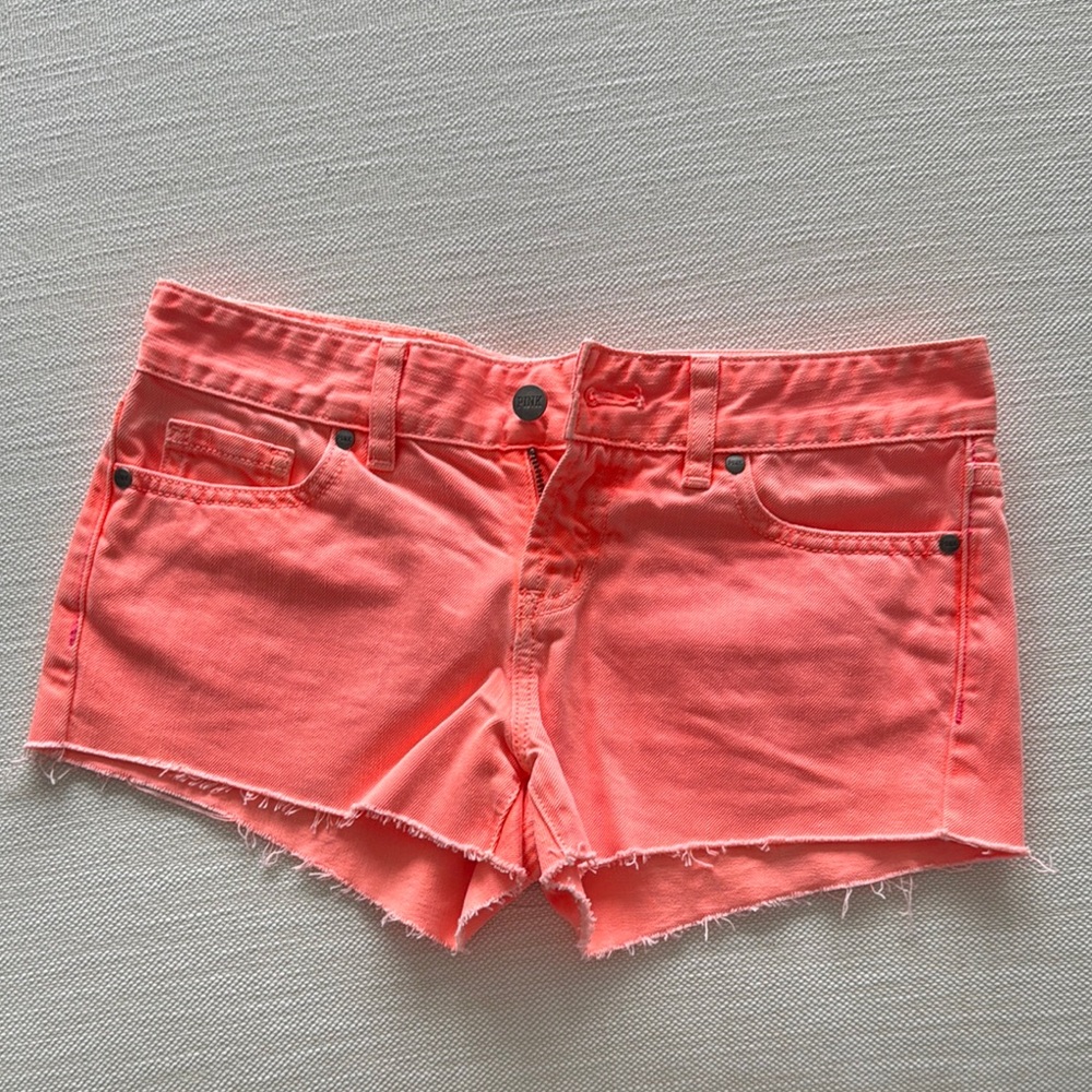 Neon Orange short shorts size 0